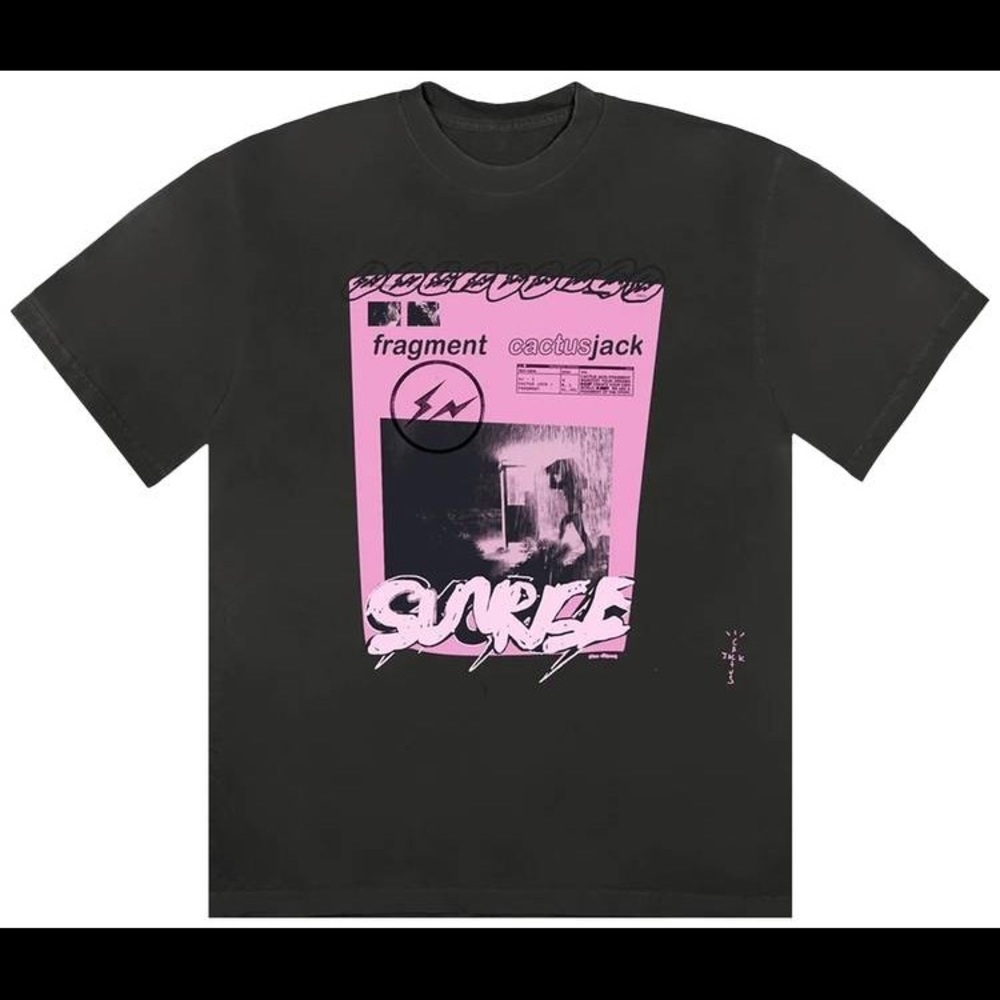 Travis Scott X For Fragment Pink Sunrise Tee